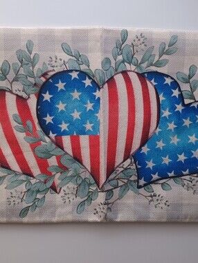Patriotic Heart Flag Pillow Cover - American Stars & Stripes Home Decor